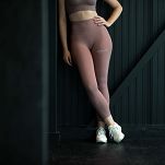Legginsy damskie Rogelli FELICITY, brudny róż - 5