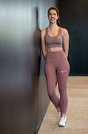 Legginsy damskie Rogelli FELICITY, brudny róż - 6