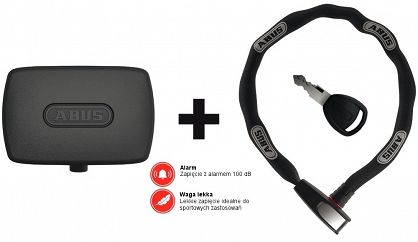 Abus Alarmbox Alarm do roweru black + łańcuch 6806K