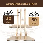 Drewniany uniwersalny stojak na rowery szosowe lub MTB (banana style) - 2