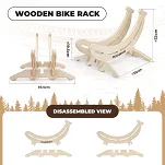 Drewniany uniwersalny stojak na rowery szosowe lub MTB (banana style) - 5