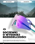 Okulary Rockbros SP318 HD - purple/green grey - 2