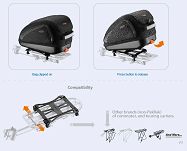 Torba rowerowa Ibera PakRak MultiMount Expandable Commuter Bag IB- BA19 - uniwersalne mocowanie + otwierane boki - 6