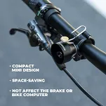 Dzwonek rowerowy Rockbros BB2504 2w1 (tryb cowbell) – titanium - 3