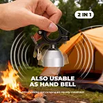 Dzwonek rowerowy Rockbros BB2504 2w1 (tryb cowbell) – titanium - 2