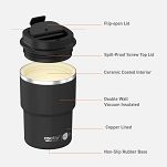 Asobu Coffee Express Tumbler Kubek termiczny 360ml pastel pink - 8