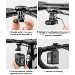 Przednia lampa z pilotem - Rockbros M8 1600 lm - pink - 17