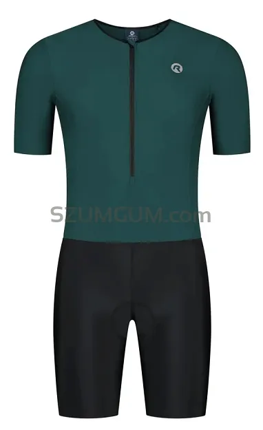 Strój triathlonowy Rogelli Florida krótki rękaw -  Czarno-Turkusowy