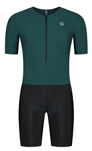 Strój triathlonowy Rogelli Florida krótki rękaw -  Czarno-Turkusowy