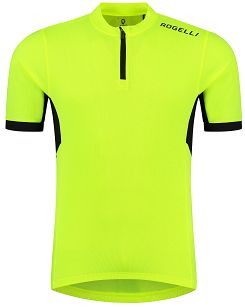 Koszulka kolarska Rogelli PERUGIA 2.0 / Core z luźniejszym krojem, żółty odblaskowy