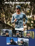 Dwustronna czapka sportowa Rockbros YDM004 z Tencelu i wełny merino - pomarańczowa - 6