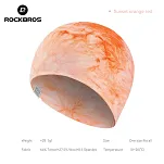 Dwustronna czapka sportowa Rockbros YDM004 z Tencelu i wełny merino - pomarańczowa - 2