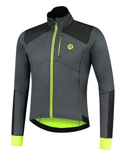 Mocno ocieplana zimowa kurtka Rogelli HI VIS  szaro-fluorowa - Rozmiar  L