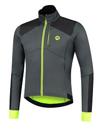 Mocno ocieplana zimowa kurtka Rogelli HI VIS  szaro-fluorowa - Rozmiar M i L