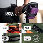 Mini torebka podsiodłowa Rockbros F006 z uchwytem na wkłady CO2 - czarno-zielona - 7