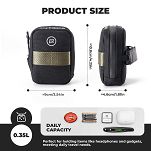 Mini torebka podsiodłowa Rockbros F006 z uchwytem na wkłady CO2 - czarno-zielona - 8