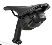 Mini torebka podsiodłowa Rockbros F006 z uchwytem na wkłady CO2 - czarno-zielona - 6