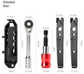 Narzędziownik wielofunkcyjny z grzechotką Rockbros 430038001 - 10w1 - 3