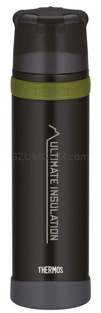Thermos 0,9L Mountain - Termos z kubkiem do warunków ekstremalnych - Czarny