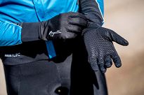Rogelli LAVAL - cienkie, damskie rękawiczki sportowe, czarne - 4