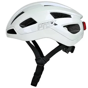 Uniwersalny kask rowerowy Prox Magneto Led - biała perła