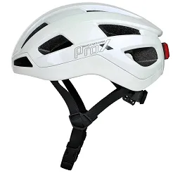 Uniwersalny kask rowerowy Prox Magneto Led - biała perła