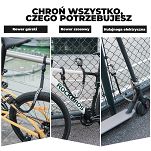 Zapięcie łańcuchowe Rockbros 85922 o konstrukcji kajdanek, na klucz, czarne - 7
