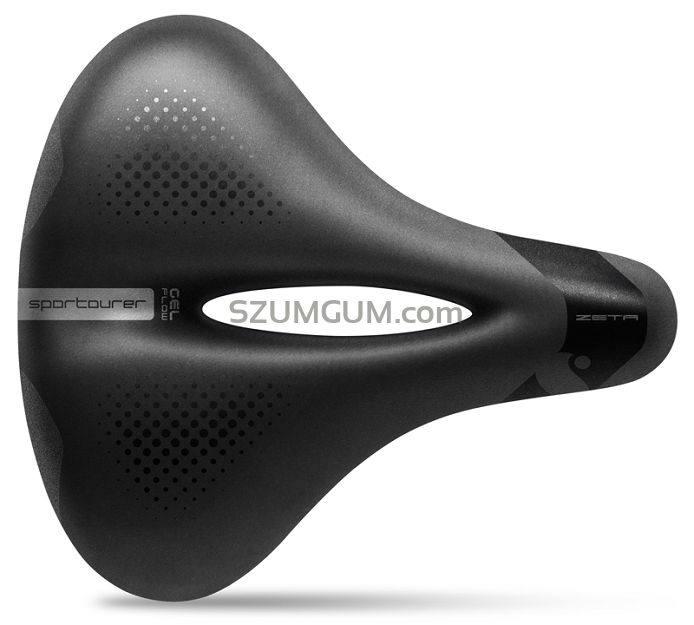 Siodło SPORTOURER ZETA COMFORT GEL FLOW (L FLOW CITY) żelowe + elastomery unisex