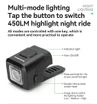 Rockbros dzwonek rowerowy z lampką 2w1 - 9