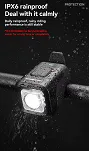 Rockbros dzwonek rowerowy z lampką 2w1 - 13