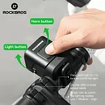 Rockbros dzwonek rowerowy z lampką 2w1 - 3