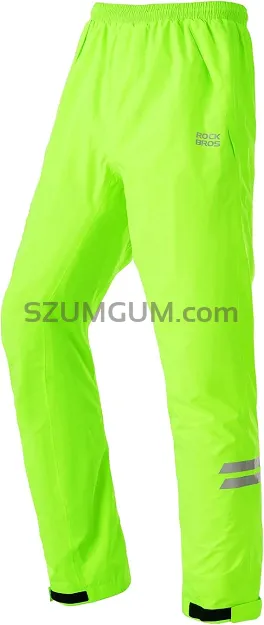 Uniwersalne przciwdeszczowe spodnie Rockbros YPK052 - fluorescencyjne