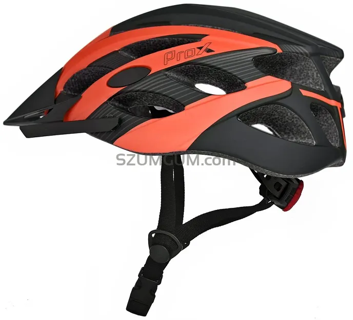 Uniwersalny kask rowerowy Prox Volt - czarno/czerwony neon