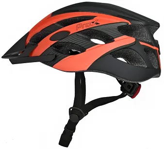 Uniwersalny kask rowerowy Prox Volt - czarno/czerwony neon