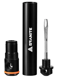 Zestaw do naprawy opon tubeless z pompką CO2 - Granite Suture Aero - black