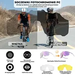 Okulary fotochromowe Rockbros SP351 - purple  (3 szyby w komplecie) - 3