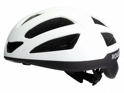 Kask rowerowy Rogelli PUNCTA z błyszczącą powierzchnią biały