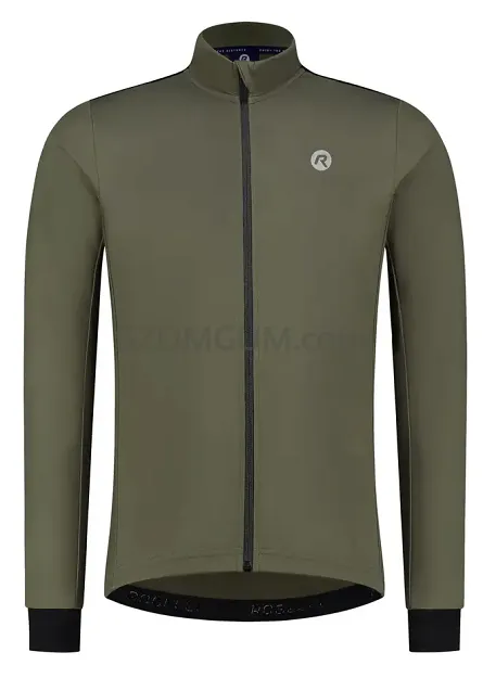 Bluza rowerowa Rogellii CORE z oddychającymi bokami, zielona khaki