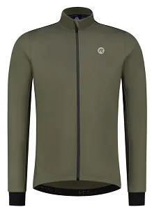 Bluza rowerowa Rogellii CORE z oddychającymi bokami, zielona khaki