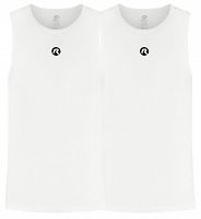 Funkcjonalne podkoszulki termiczne bez rekawów - Rogelli CORE II / 2 sztuki / białe / unisex