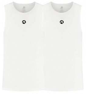 Funkcjonalne podkoszulki termiczne bez rekawów - Rogelli CORE II / 2 sztuki / białe / unisex