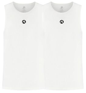 Funkcjonalne podkoszulki termiczne bez rekawów - Rogelli CORE II / 2 sztuki / białe / unisex
