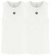 Funkcjonalne podkoszulki termiczne bez rekawów - Rogelli CORE II / 2 sztuki / białe / unisex