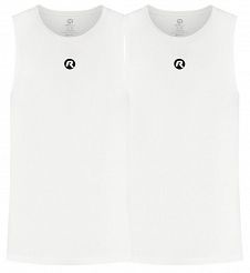 Funkcjonalne podkoszulki termiczne bez rekawów - Rogelli CORE II / 2 sztuki / białe / unisex