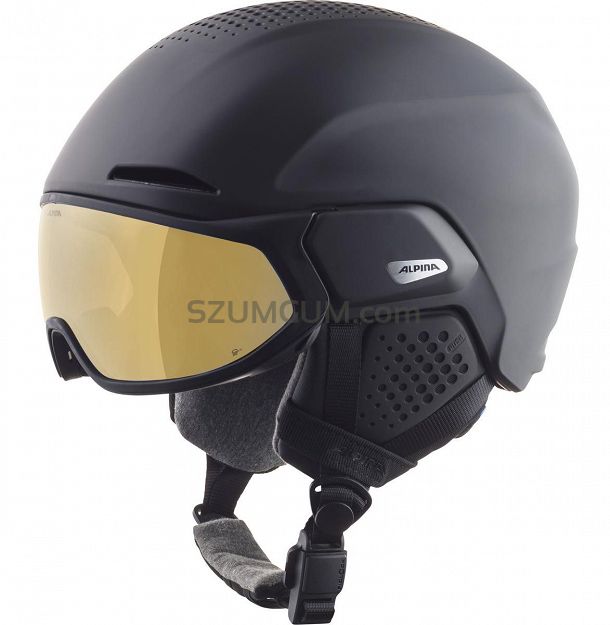 Kask zimowy, narciarski i snowboardowy Alpina ALTO Q-LITE - Black matt (gold mirror)