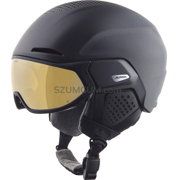 Kask zimowy, narciarski i snowboardowy Alpina ALTO Q-LITE - Black matt (gold mirror)