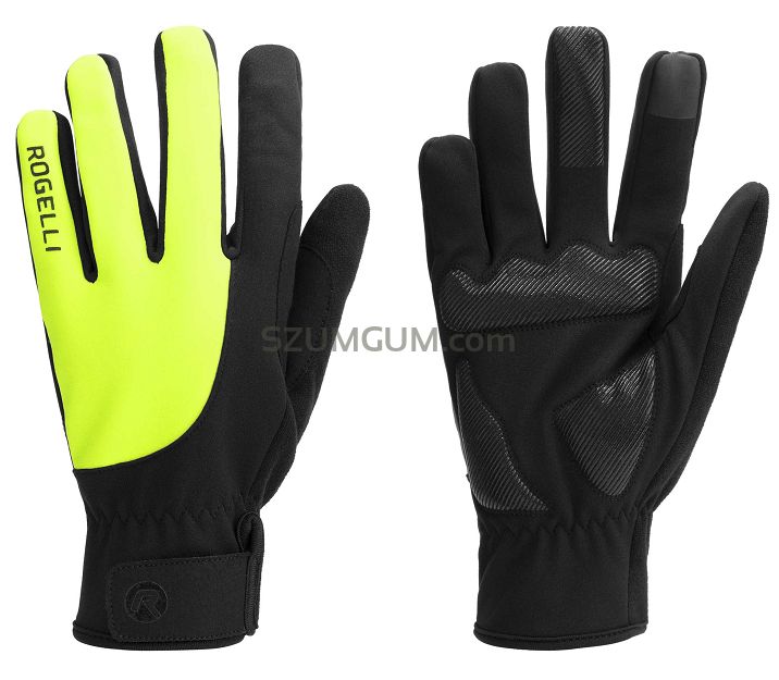 Zimowe rękawiczki na rower Rogelli CORE II czarny-fluor