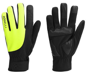 Zimowe rękawiczki na rower Rogelli CORE II czarny-fluor