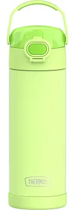 Thermos FUNtainer 470 ml - Termos dla dzieci z nakrętką nawadniającą - neonowo limonkowy