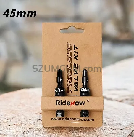 Zestaw wentyli SV/FV (Presta) RideNow Tubeless Valve - 45 | 65 | 85 | 110mm - czarne